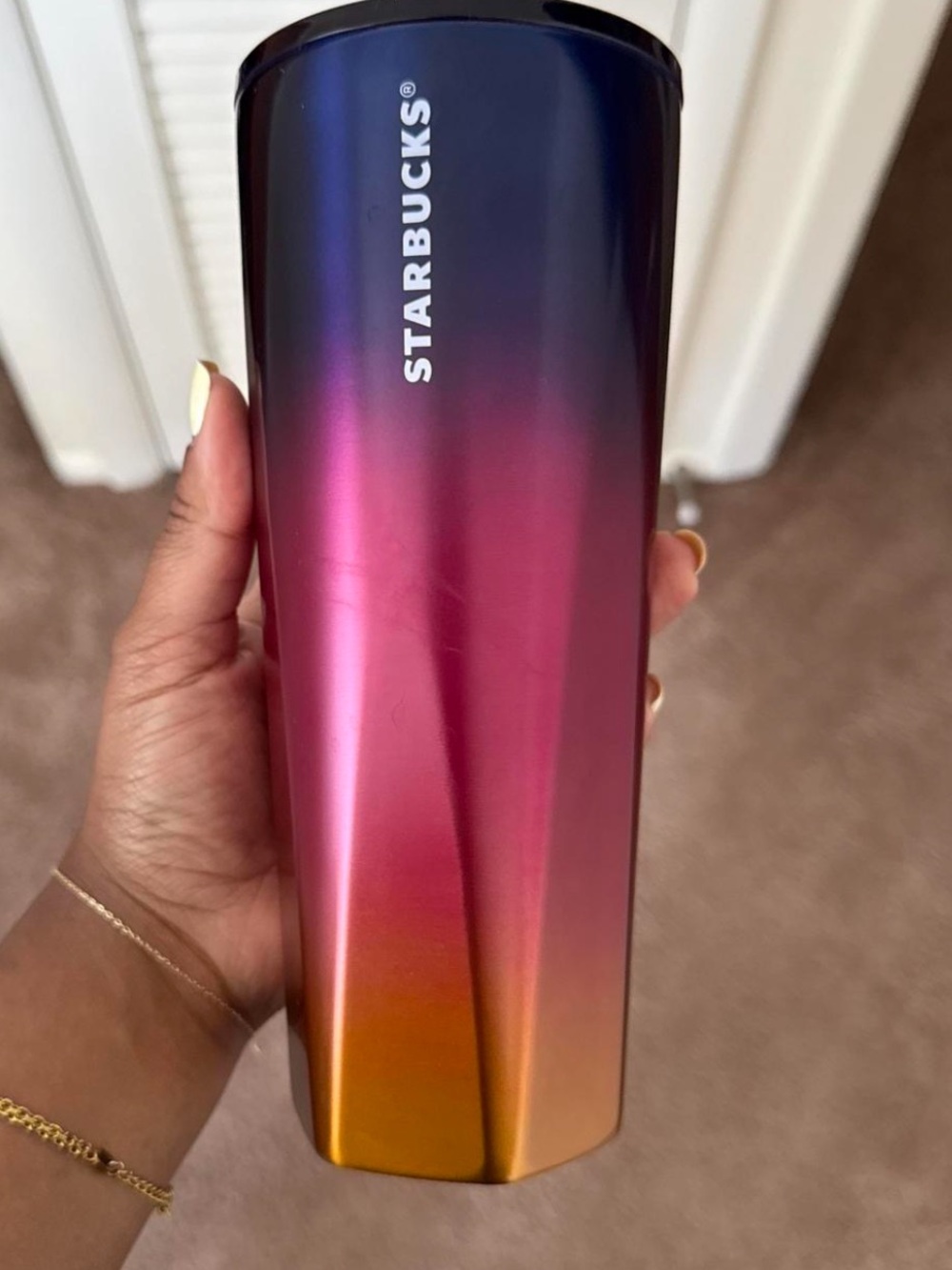 Starbucks Ombre Stainless Travel Tumbler - Pink Blue Gold
